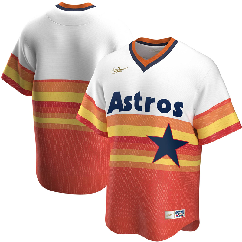 2020 MLB Men Houston Astros Nike White Home Cooperstown Collection Team Jersey 1